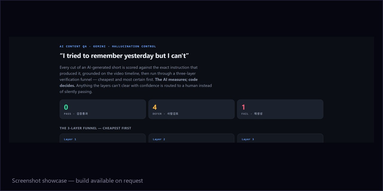 VidScore — AI Video QA and Hallucination Control